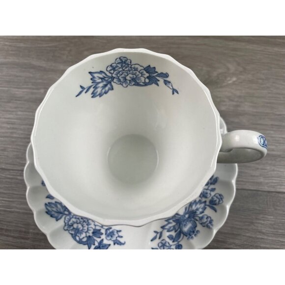 Johnson Bros Blue Coaching Scenes Tea Cup & Saucer Country Made in England - Picture 2 of 10